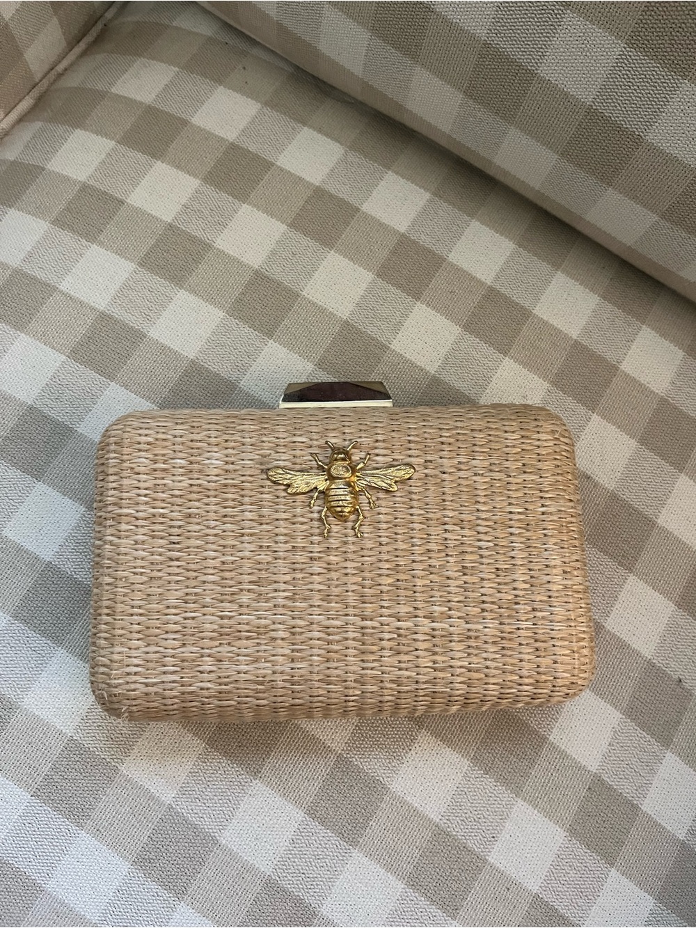 Lisi Lerch Straw Bumblebee Clutch/Crossbody